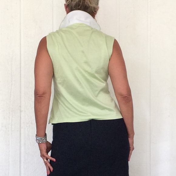ST. JOHN SPORT EGYPTIAN COTTON POLO SLEEVELESS TOP SIZE SMALL - Picture 3 of 8